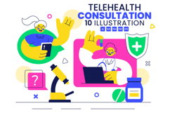 10 Telehealth Consultation Service Illustration Product Image 1