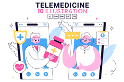 10 Telemedicine Illustration Product Image 1