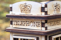 Telephone booth Storage Box - Laser Cut File, London Plywood Product Image 2
