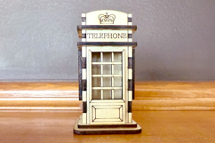 Telephone booth Storage Box - Laser Cut File, London Plywood Product Image 2