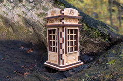 Telephone booth Storage Box - Laser Cut File, London Plywood Product Image 4