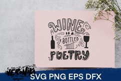 Wine SVG cut. Wine is a bottled poetry Product Image 2