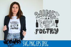 Wine SVG cut. Wine is a bottled poetry Product Image 1