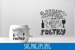 Wine SVG cut. Wine is a bottled poetry Product Image 4