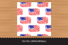 Seamless USA Flag Pattern with Grunge Texture Product Image 3