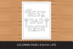 Best Dad Ever Coloring Page Product Image 1