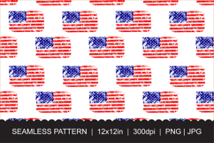 Seamless USA Flag Pattern with Grunge Texture Product Image 1