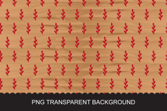 Seamless Red Branch Pattern with Minimalist Leaf Product Image 2