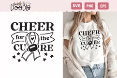 Cheer for the cure- Football Cancer Awareness SVG Product Image 1