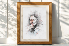 Abstract Ink Sketch Portrait Art Photo Effect Product Image 2