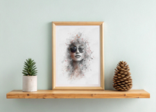 Abstract Ink Sketch Portrait Art Photo Effect Product Image 3