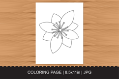 Flower Coloring Page Product Image 1