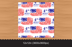 Seamless 4th of July USA Flag Pattern with Grunge Texture Product Image 2