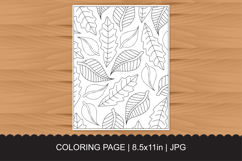 Simple Autumn Leaves Pattern Coloring Page Product Image 1