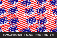 Seamless Abstract Grunge USA Flag Pattern for 4th of July Product Image 1