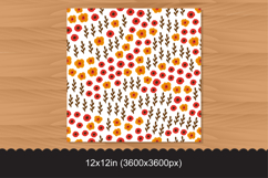 Seamless Folk Floral Pattern with Red and Orange Flowers Product Image 2