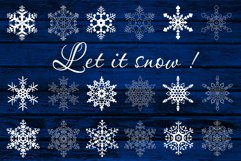 Set of Vector Geometric Snowflakes Product Image 1