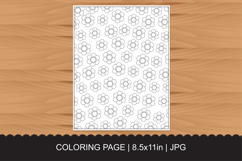 Simple Repeated Flower Pattern Coloring Page Product Image 1