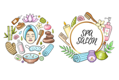 SPA and Massage Design Kit Elements and Patterns Product Image 3