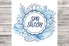 Spa and Massage salon doodle design kit Product Image 4