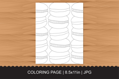 Cute Macarons Pattern Coloring Page Product Image 1