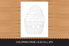 Simple Cupcake Coloring Page Product Image 1