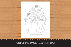 Simple Cupcake Coloring Page Product Image 1
