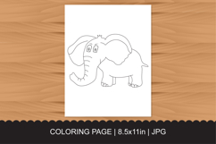 Simple Elephant Coloring Page for Toddlers and Preschoolers Product Image 1