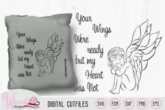 Angel boy with wings for rainbow baby svg Product Image 2