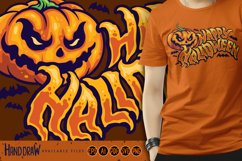 Halloween typography with jack o lantern and bat Product Image 6