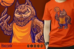 The Sporty Owl Basketball Mascot SVG Illustrations Product Image 1