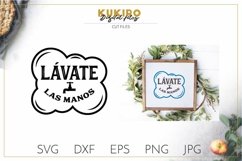 Lávate los manos SVG - Farmhouse kitchen spanish Product Image 1