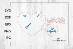 I'm yours No refunds Valentine Laser cut and engrave Product Image 2