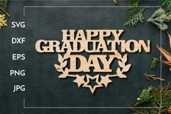 Happy graduation day | Graduation sign Laser cut Product Image 1