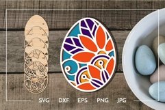 Layered Easter egg mandala design Laser cut Product Image 1