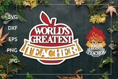 World's greatest teacher | Layered Teacher sign Laser cut Product Image 1