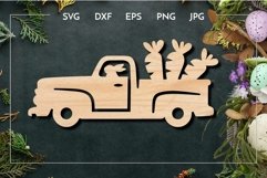 Easter carrot truck | Easter sign | Laser cut Product Image 1