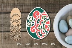 Layered Easter egg mandala design Laser cut Product Image 1