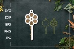 Flower key Keychain | Layered Laser cut Product Image 1