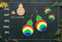St Patrick's day rainbow earrings | Stud earrings Laser cut Product Image 1