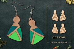 Irregular scored earrings | Jewelry Laser cut score Product Image 1