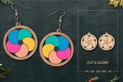 Flower inspired earrings | Jewelry Laser cut score Product Image 1