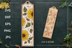 Sunflowers bookmark | Laser cut & score Product Image 1