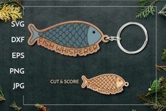 Fish Whisperer Fishing Keychain | Laser cut and score Product Image 1