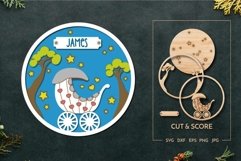Baby customizable ornament Kids room | Laser cut and score Product Image 1
