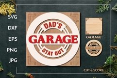 Dad's garage layered sign | Laser cut & score Product Image 1