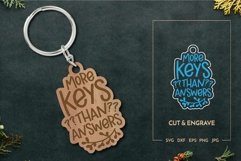 More keys than answers Keychain | Laser cut Engrave Product Image 1