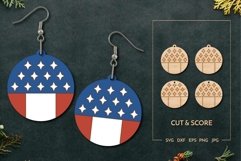 4th of July inspired earrings | Jewelry Laser cut and score Product Image 1