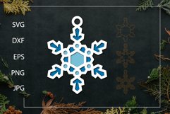 Christmas ornament| snowflake layered | Multilayer Laser cut Product Image 1