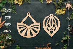 Earrings Pendants Keychain | geometric Laser cut Product Image 1